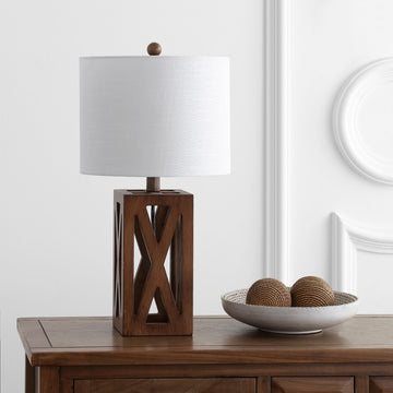 Stewart 21.5" Wood LED Table Lamp - JONATHAN Y